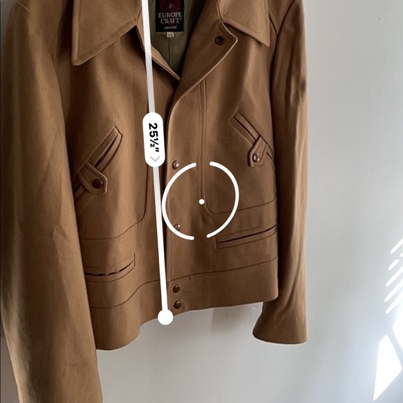VINTAGE 70’s European Craft Tan Coat - Picture 9 of 10